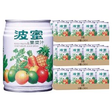 波蜜 果菜汁 30%還原蔬果汁, 240ml, 72罐