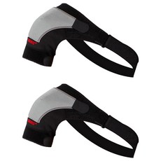 AOLIKES 奧力克斯 3D立體四點加壓可調式護肩 左肩, 黑色, 2個