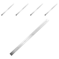 Young By Young 不鏽鋼雙面直尺 50cm, 銀, 5個