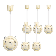 FAmILyLIFE 生活 免動手懶人無痕壁掛吹風機收納架, 銀黃色, 6個