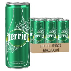 perrier 沛綠雅 天然氣泡礦泉水, 330ml, 6個