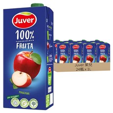 [箱裝]Juver 茱兒 蘋果汁, 1L, 24瓶