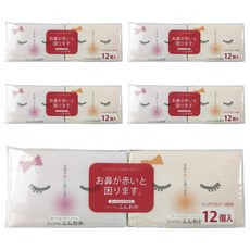 日本DAIREI 紅鼻掰掰超柔保濕面紙 Set, 高保濕成分, 敏弱肌/過敏鼻/孩童適用, 12包, 5袋