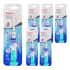 pigeon 貝親 第四階段學習牙刷, 綠色, 1入, 6支