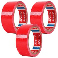 DADA 高黏度強力布膠帶 40mm*20m 厚度 0.26mm, 紅色, 3個