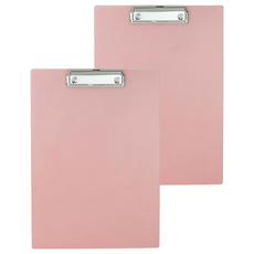 ABEL 力大牌 晶典磨砂壓克力板夾 A4, 紅色, 2個