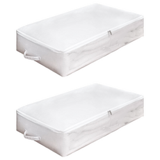 小麥購物 床底收納箱 205g, 白色, 2個