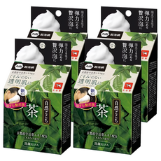 COW STYLE 牛乳石鹼 自然派 綠茶洗顏皂, 80g, 4盒