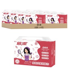 統潔 抽取式家用紙巾 100抽, 8袋, 4包
