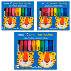 Moulin Roty 我的第一盒彩色筆, 10色, 3盒