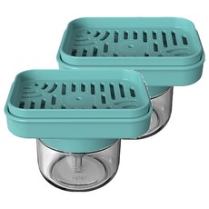 Reddot 紅點生活 升級款好清洗按壓式皂液盒 13.3 x 9.3 x 10cm 2個 潮水綠