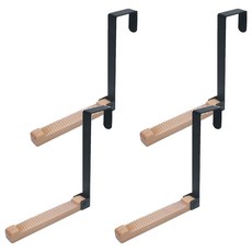 ZOZO 可折疊門後掛鉤 BD91-2, 黑色, 4個