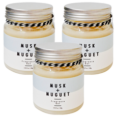 more room 香氛膏 香氛居家 辦公室 車內香, 140g, 3罐, 白麝香 + 鈴蘭