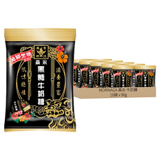 MORINAGA 森永 牛奶糖 沖繩黑糖, 90g, 10袋