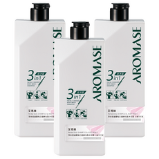 AROMASE 艾瑪絲 草本胺基酸每日健康洗髮沐浴露 沐癒天竺葵, 3個, 520ml