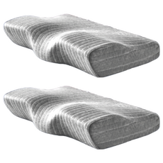 J-bedtime 床寢時光 3D釋壓止鼾透氣蝶型枕頭, 石磨烯, 2個