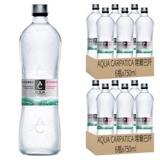 AQUA CARPATICA 喀爾巴阡 天然氣泡水 750ml 玻璃瓶, 12瓶