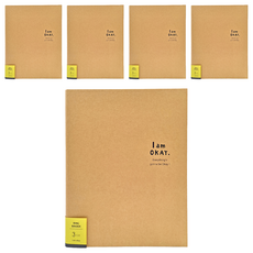 BERG 柏格文具 I am okay 精裝孔夾 3孔 32.1 x 26.5 x 4cm 牛皮, 5本