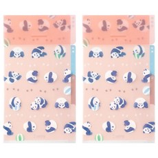 日本 MIDORI 3層安全資料夾 A5, 熊貓, 2個