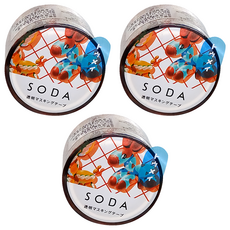 KING JIM HITOTOKI SODA 透明PET卷狀膠帶 HOHOEM 設計款 30mm x 4M, 造型氣球, 3捲