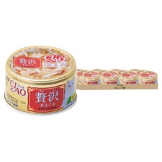 INABA CIAO 啾嚕 貓用豪華罐, 鮪魚 + 雞肉, 80g, 24罐