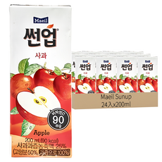 Maeil Sunup 蘋果汁, 200ml, 24入, 果汁含量25%