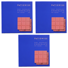 PATISWISS 帕蒂西 覆盆莓紅寶石巧克力片 47%可可, 70g, 3片
