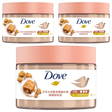 多芬 去角質身體磨砂膏 楓糖餅乾香, 298g, 3罐