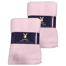 PlayBoy 清逸素色毛巾 精梳棉, 粉色, 2個