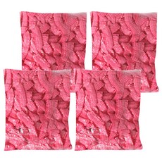 加厚拋棄式多用途保鮮膜 粉色 彈性伸縮碗盤罩 食品級PE保鮮蓋, 4包, 13 x 2.5cm, 43cm