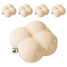 小麥購物 棉花朵朵隨身攜帶7格分隔收納藥盒 L2328 奶油白, 5個