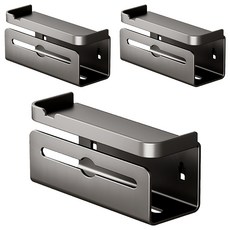 花屋 壁掛紙巾架 加長旗艦款, 黑色, 壁掛設計節省空間, 多功能置物平台, 3個