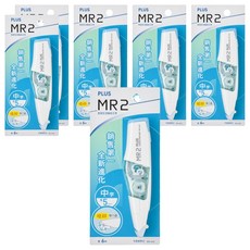 PLUS 普樂士 MR2修正帶, 尖端更耐用 內帶可替換 智慧型滾輪 5mm, 白色, 6個