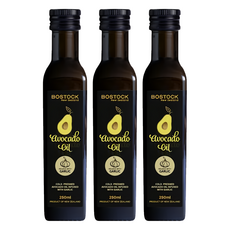 BOSTOCK 頂級初榨蒜香酪梨油，紐西蘭原裝進口，每瓶含20顆酪梨營養，深色瓶身設計, 250ml, 3瓶