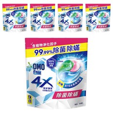 白蘭 4X極淨酵素抗病毒洗衣球 抗菌防螨 補充包, 30顆, 5袋