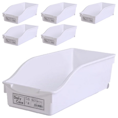 YAMADA 山田化學 No.1245 收納置物盒 附輪, 聚丙烯材質 尾端自带滚轮设计, 6個