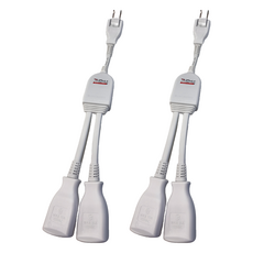 iPlus 保護傘 1對2插可轉向電源線 擴充插座, 30cm, PU-2020, 2個