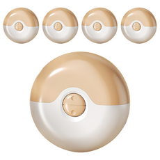 ANTIAN 剪磨兩用迷你電動指甲刀, 黃色, 5個