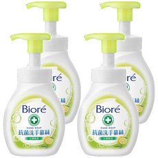 Biore 蜜妮 台灣公司貨 抗菌洗手慕絲 沁檸橙香, 280ml, 4瓶
