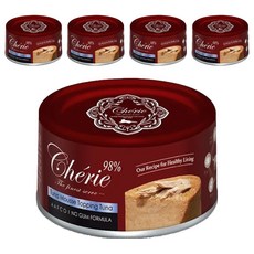 Cherie 法麗 全方位無膠主食貓罐 全貓適用, 5個, 80g, 鮪魚慕斯 + 鮪魚