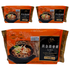 玉民 黃金蕎麥波浪麵 - Q彈有嚼勁 多種料理方式, 200g, 3入