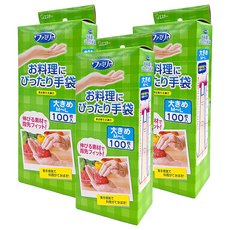 ST 雞仔牌 超薄料理用半透明手套 M~L(全長29cm 掌圍22cm 中指長8cm), 100個, 3盒