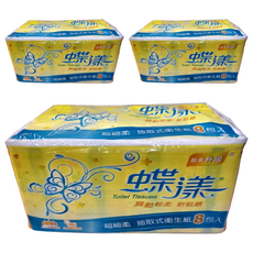 蝶漾 超細柔抽取式衛生紙, 8包, 3袋