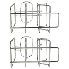 BEARGOOD 熊好貼 無痕掛勾 吹風機架, 大容量全不鏽鋼架, 不鏽鋼, 2個