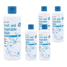 CHINOSHIO 地之鹽社 蔬果清潔劑, 天然油脂製成, 去除水果和蔬菜上的汙垢, PM2.5清潔, 290ml, 5瓶