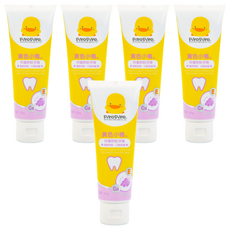 PiYOPiYO黃色小鴨兒童防蛀牙膏清新口腔保健50g葡萄香味, 50g, 5條