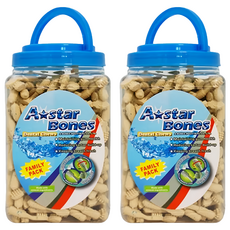 A star 亮白雙頭潔牙骨, 薄荷顆粒加強功效, 不適用, 1.1kg, 2桶