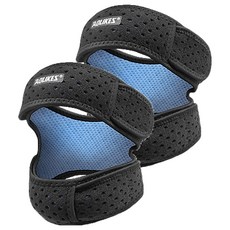 AOLIKES 奧力克斯 X型雙重加壓矽膠髕骨帶, 2個, 黑藍色