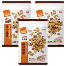 ViVa 萬歲牌 綜合纖果 Nuts & Dried Fruits Mix 堅果香脆原味 果乾的嚼勁滋味, 115g, 3包