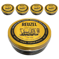 REUZEL 黑金豬強力黏土級水性霧面髮蠟, 95g, 5個